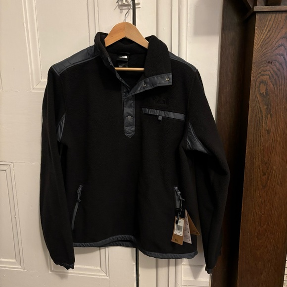North Face Royal Arch 1/4 Snap NEW. Men’s Large Black/Gray - Picture 1 of 11